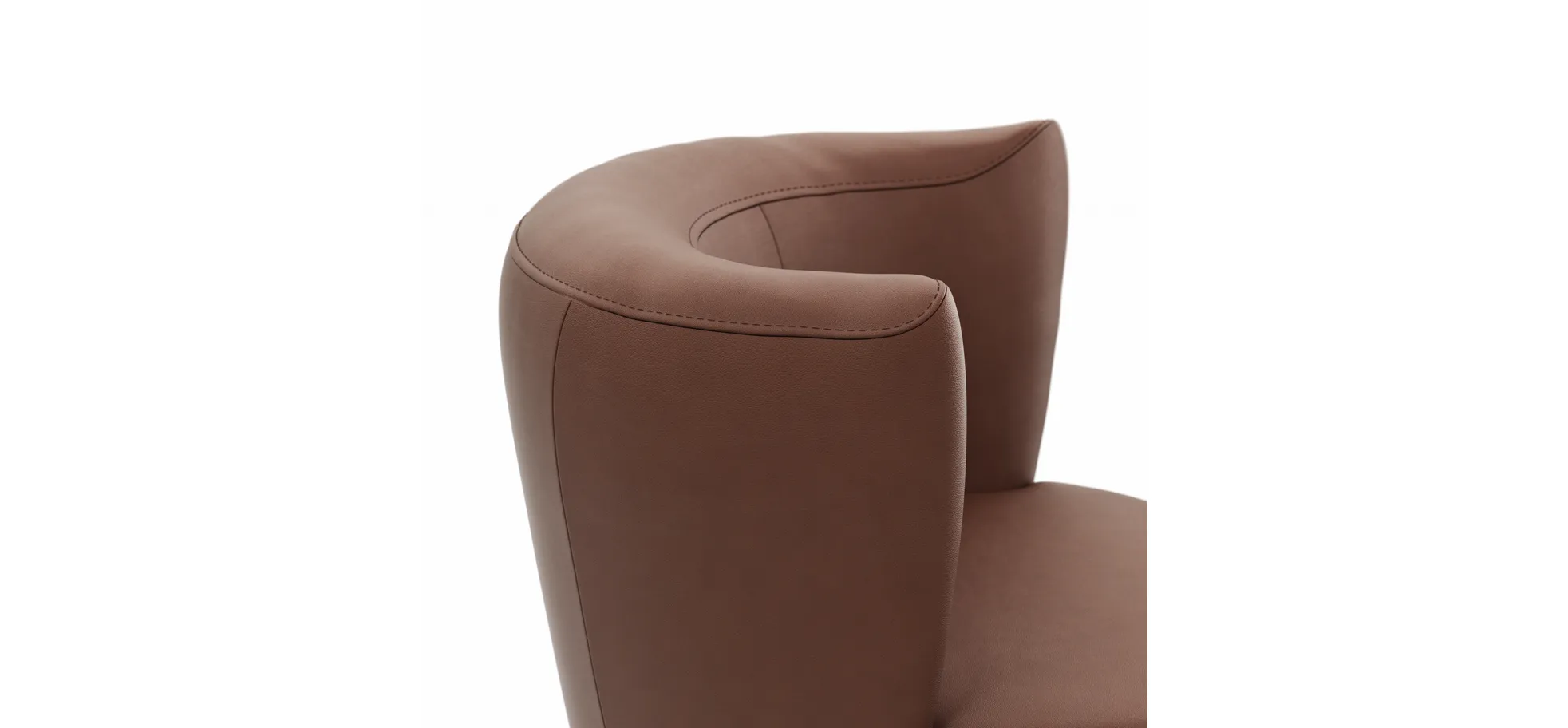 Sessel Cativa - drehbar, Leder, Cognac