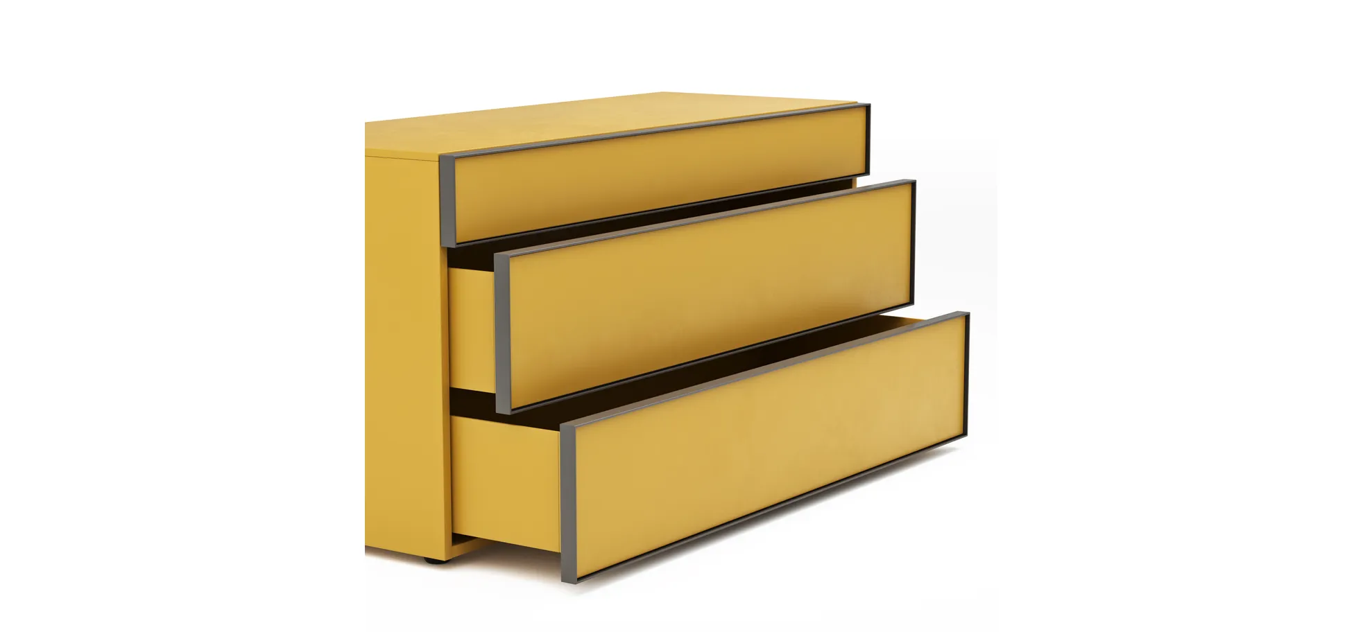 Kommode Loretto - BHT ca. 135x70x53 cm, Lack matt, Safrangelb