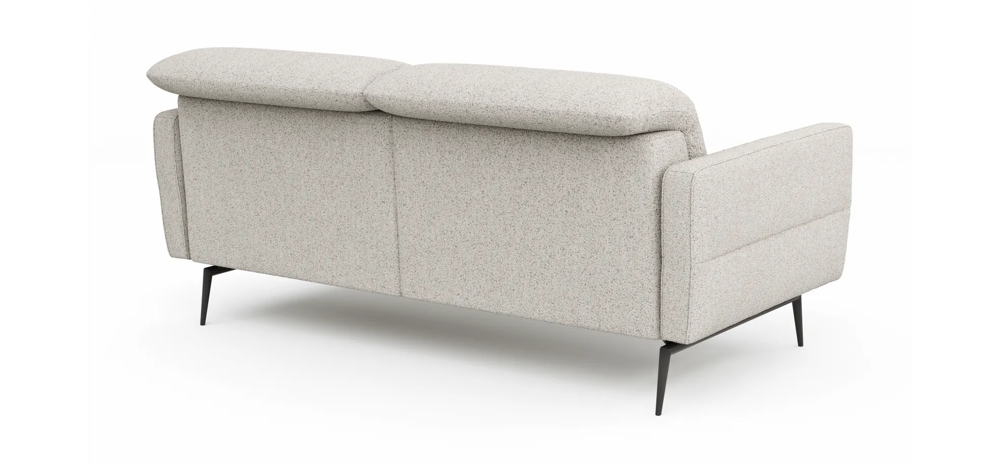 Sofa Estrela 2.0 - 2,5-Sitzer inkl. Kopfteil/Armteil verstellbar und Sitzvorzug motorisch, Stoff, Creme