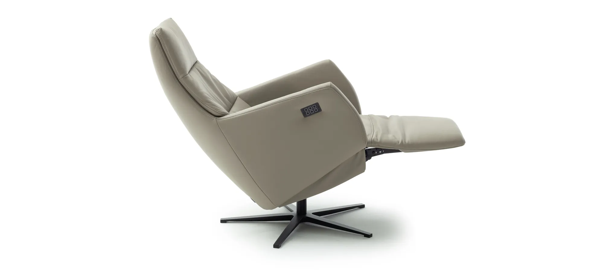 Sessel Possitano - motor. Relaxfunktion mit Herz-Waage-Funktion, Leder, Beige