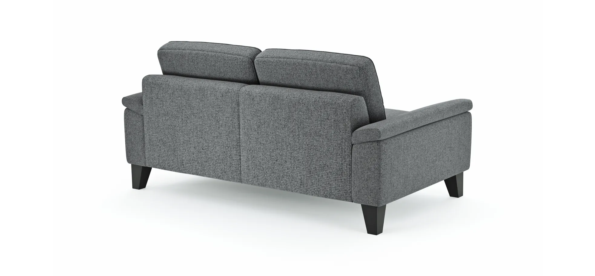 Sofa Oviedo - 2-Sitzer, keine Funktionen, Flachgewebe, Grau