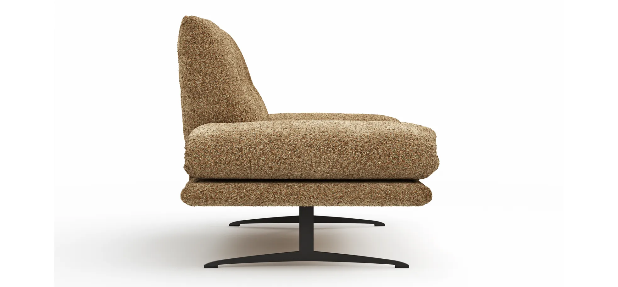 Sofa Lucero 2.0 - 2-Sitzer klein inkl. Rückenlehne, Stoff, Cognac