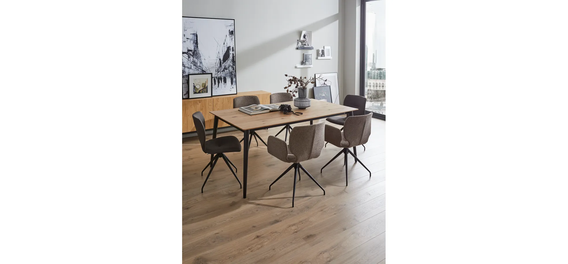 Esstische Saltino - LB ca. 180x100 cm, Wildeiche massiv