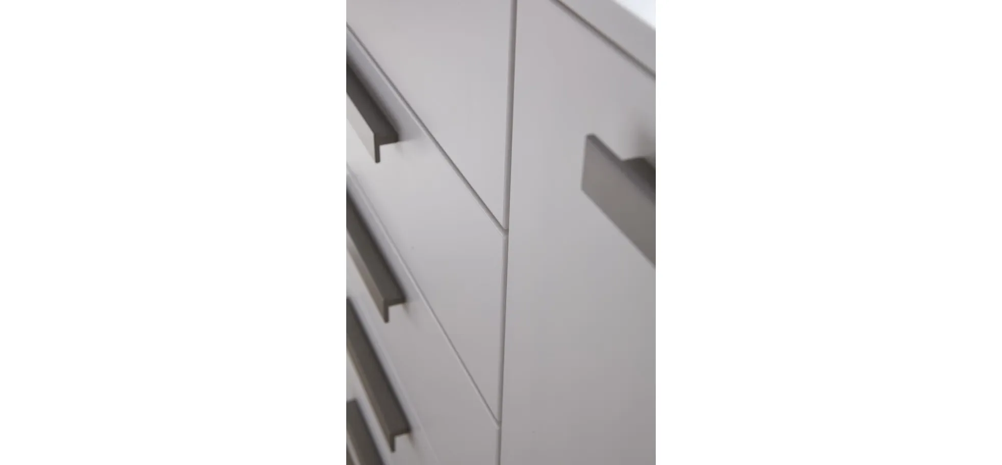 Kommode Viana - Holzwerkstoff, Weiß
