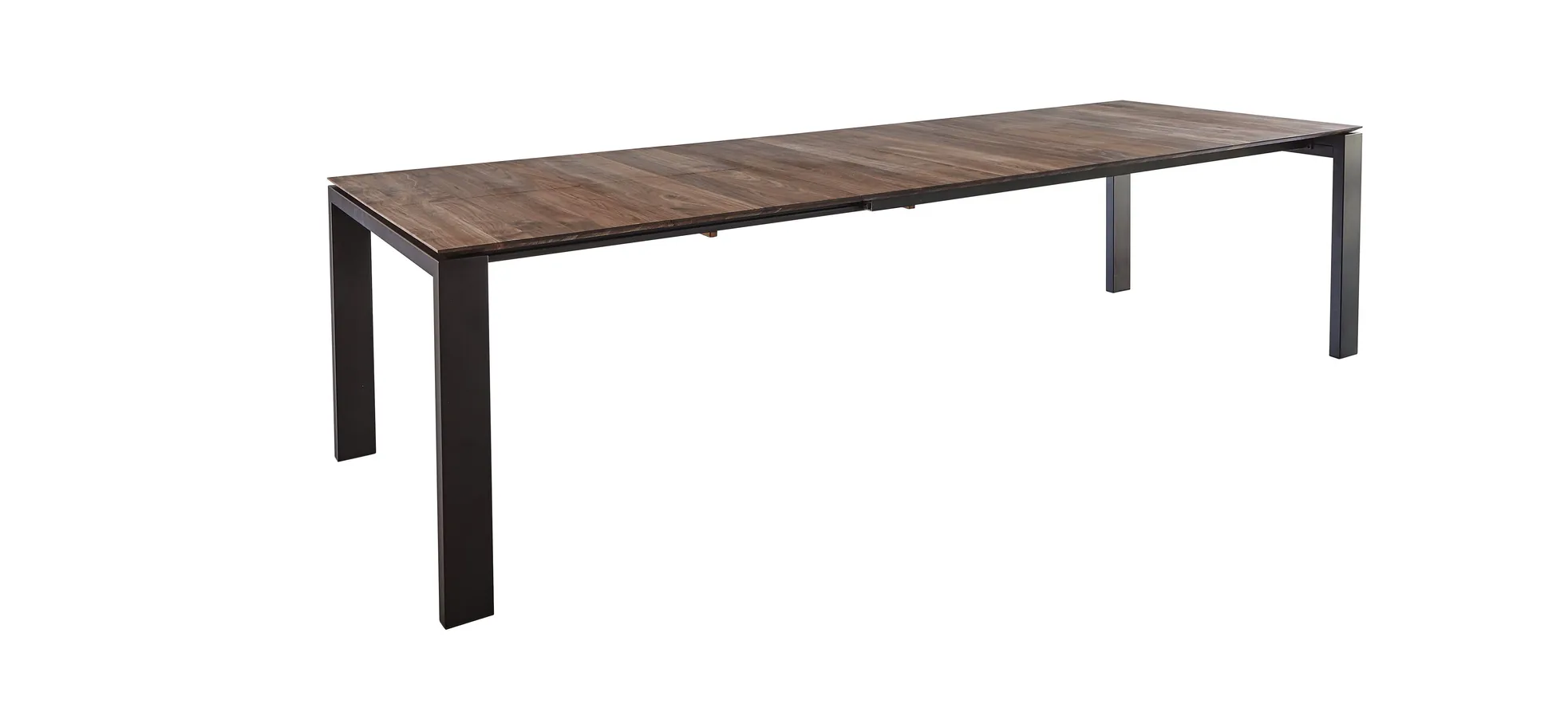 Esstisch 3400 - ausziehbar, LB ca. 200x100 cm, Nussbaum massiv
