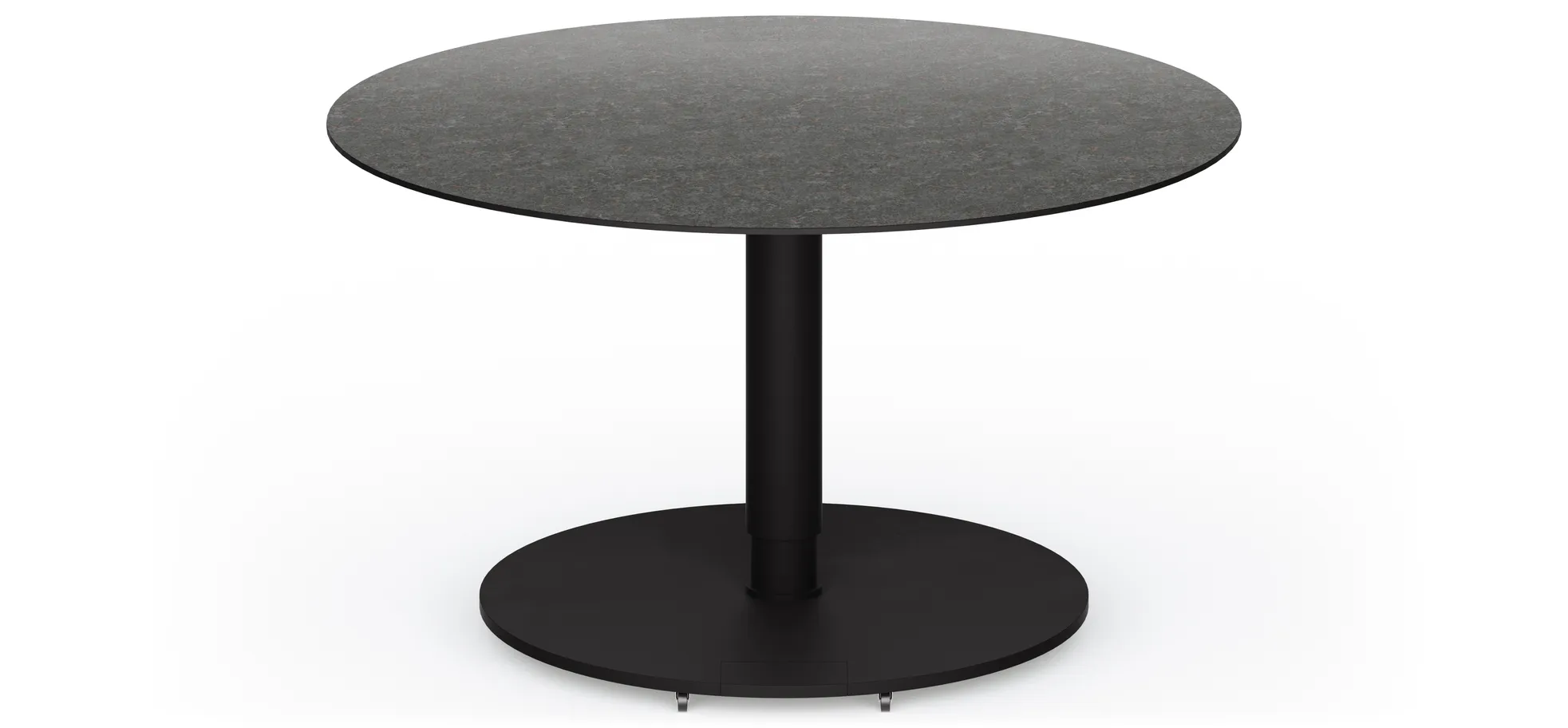 Couchtisch Camas - LBH ca. 75x75x42 cm, Keramik, Schwarz