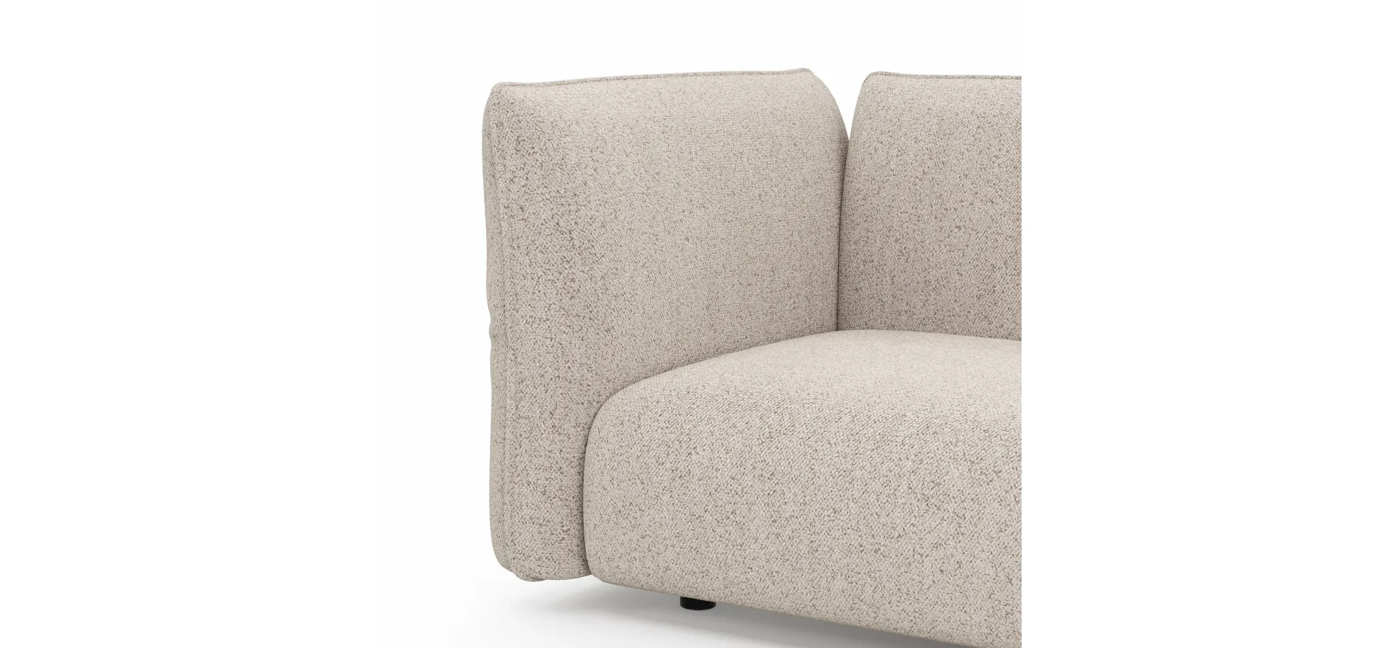 Sofa Motone - 3-Sitzer, Stoff, Beige