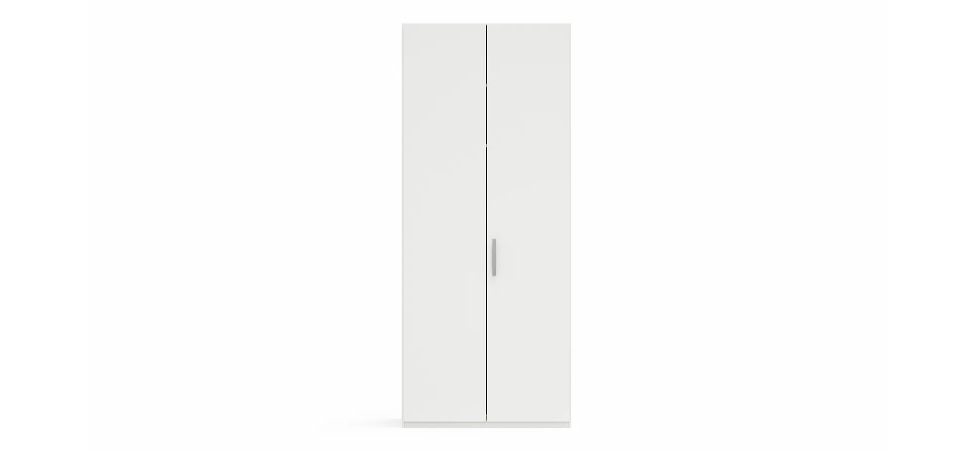 Drehtürenschrank Viana - B. ca. 101 cm, Lack, Weiß