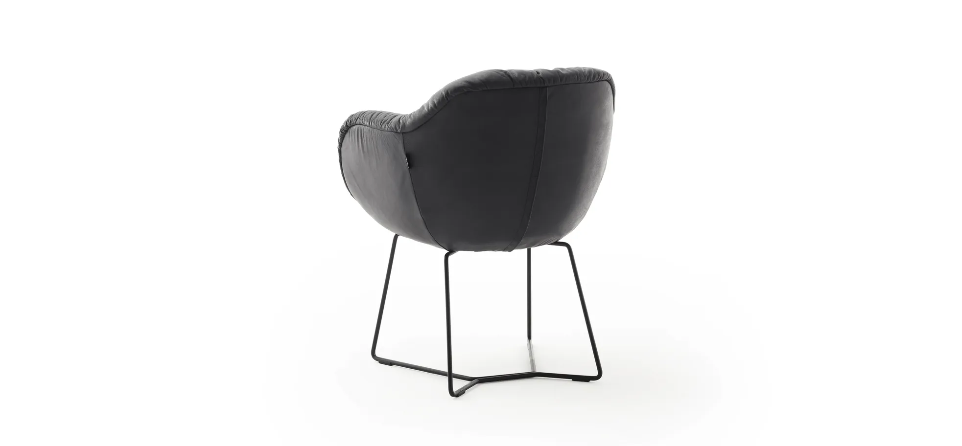 Dinnerchair Sevano - Leder, Anthrazit