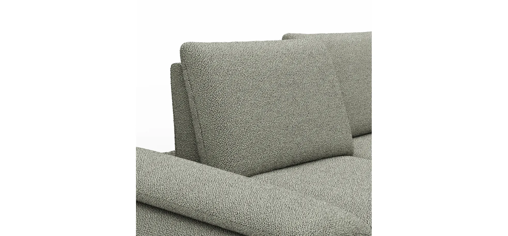 Sofa Collina - 3-Sitzer, Stoff, Eukalyptus