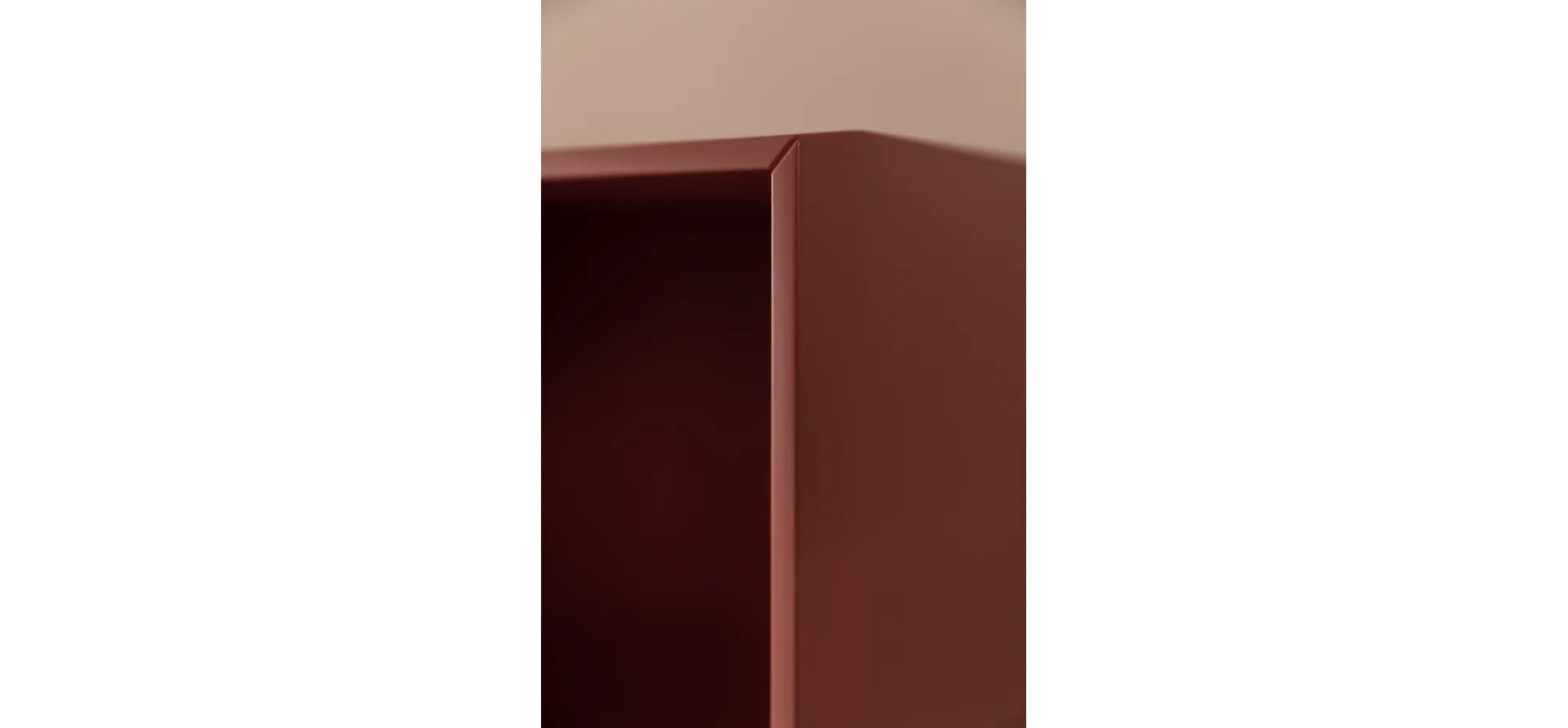 Wohnwand Colore - mit Beleuchtung, Lack, Kaschmir, Sandbeere