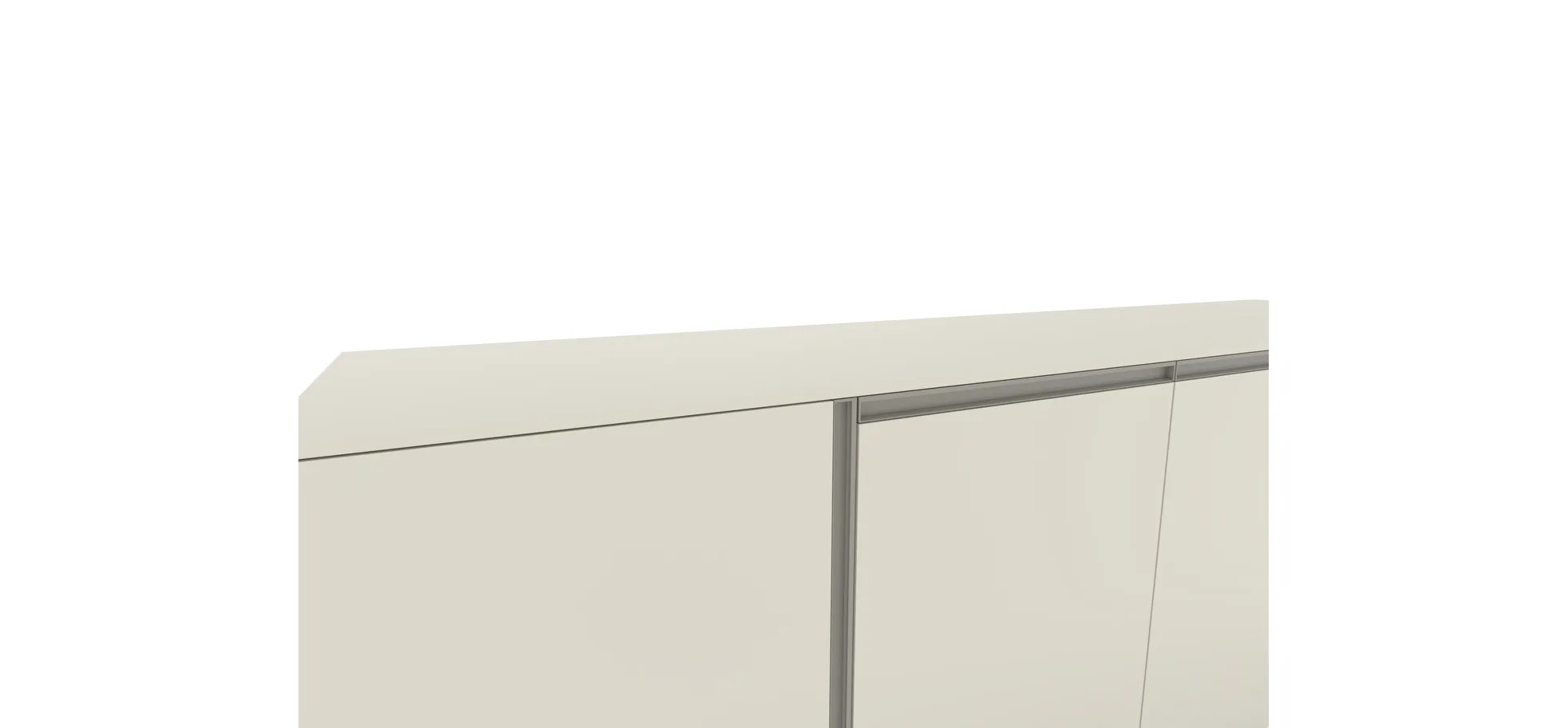 Sideboard Venzone - BHT ca. 216x95x52 cm, Lack, Hellgrau