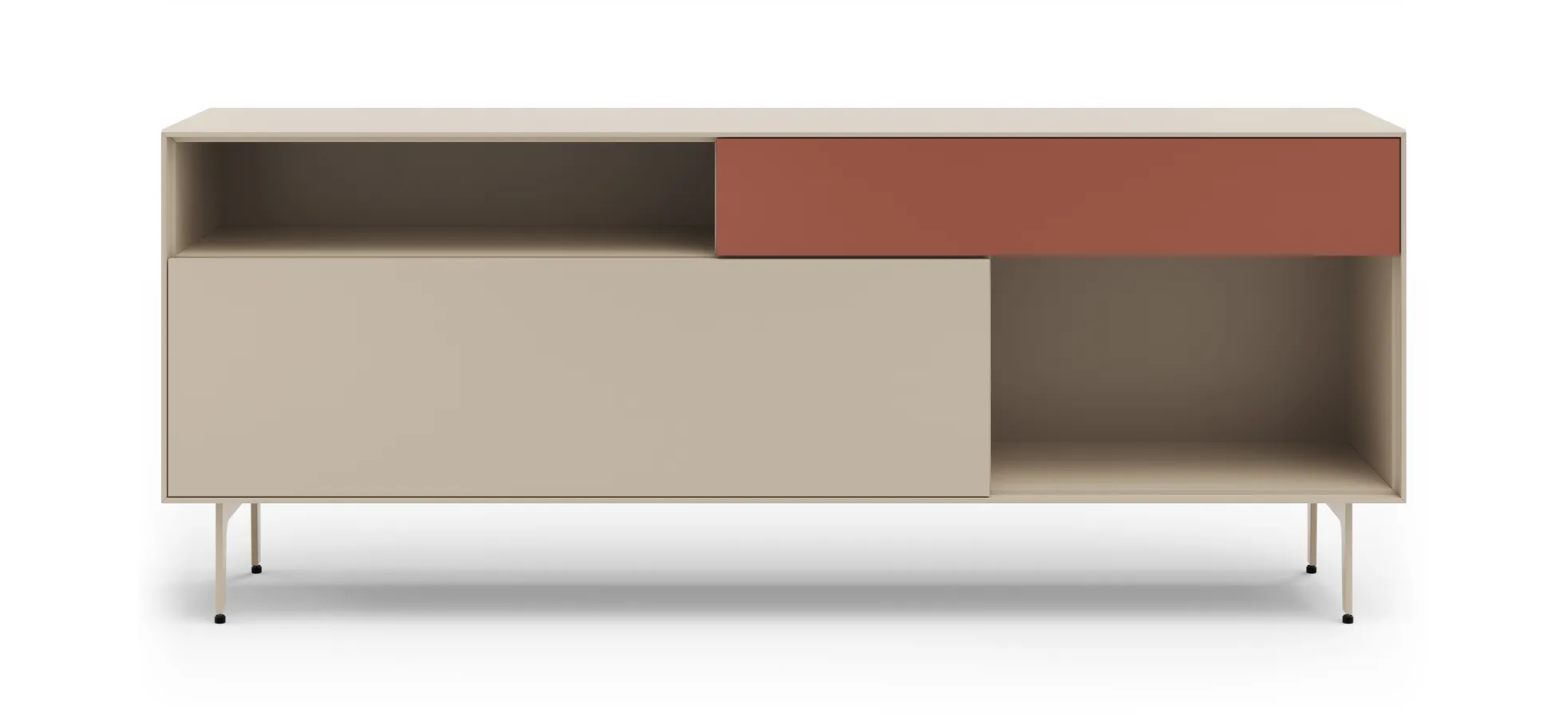 Sideboard Colore - B ca. 180 cm, Lack, Kaschmir