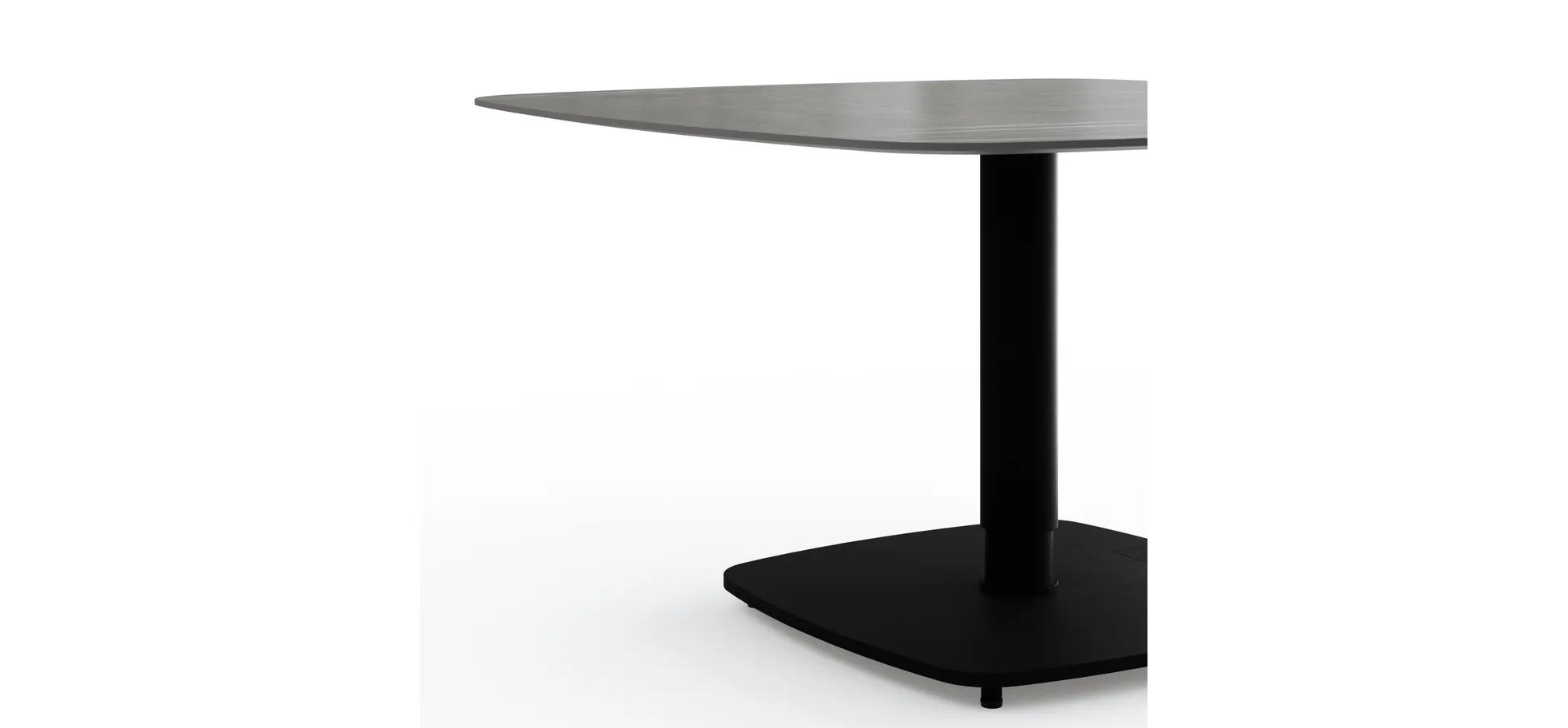 Couchtisch Camas - LBH ca. 75x75x42 cm, Keramik, Dunkelgrau