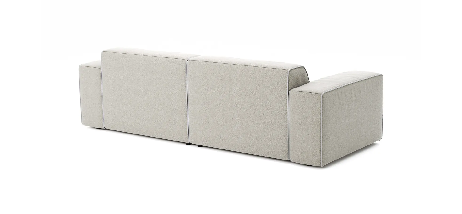 Sofa Elementos - 3-Sitzer, Stoff, Natur