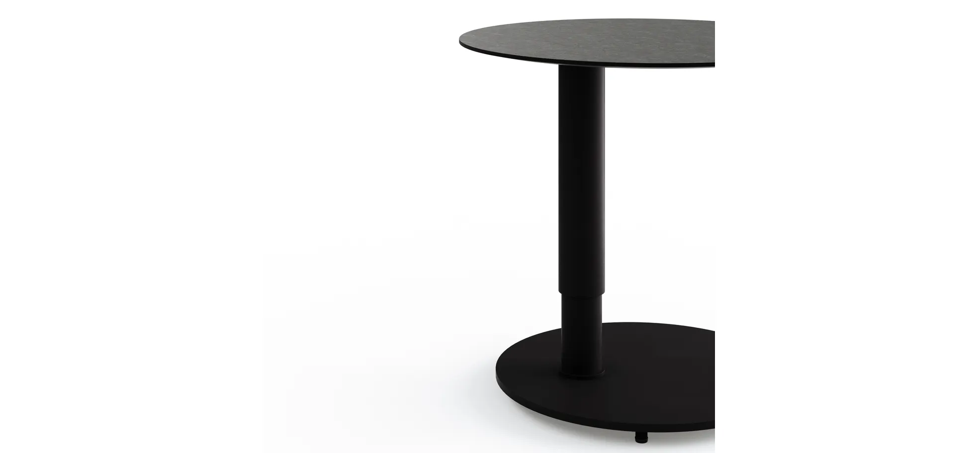 Beistelltisch Camas - LBH ca. 50x50x48 cm, Keramik schwarz