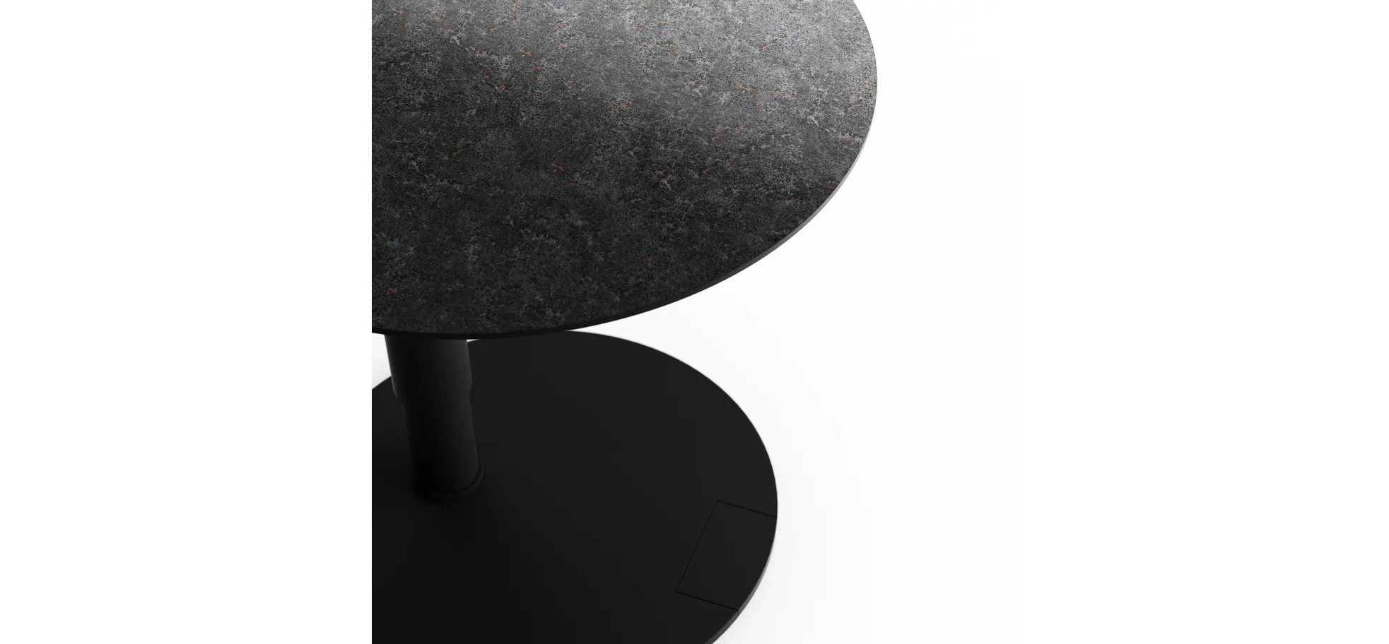 Beistelltisch Camas - LBH ca. 50x50x48 cm, Keramik schwarz