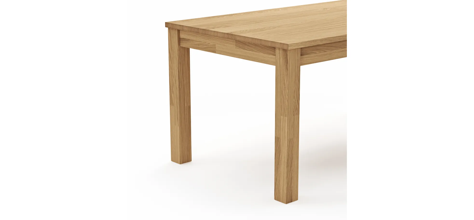 Esstisch Dinner - LB ca. 160x90 cm, Wildeiche massiv
