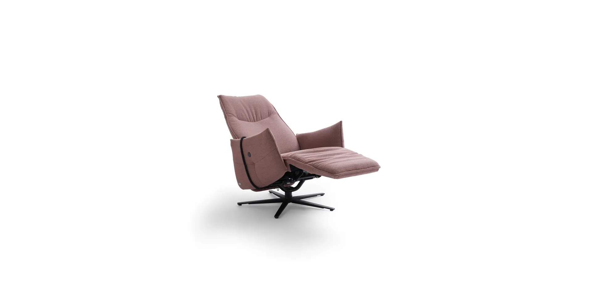Relaxsessel Marsala - Relaxfunktion (motorisch), Stoff, Altrosa