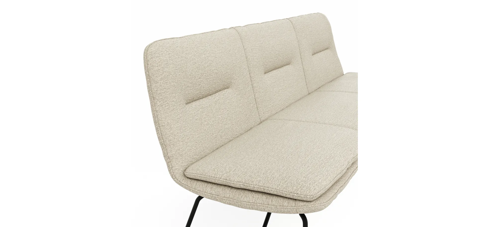 Polsterbank Macano - B ca. 200 cm, Stoff, Beige
