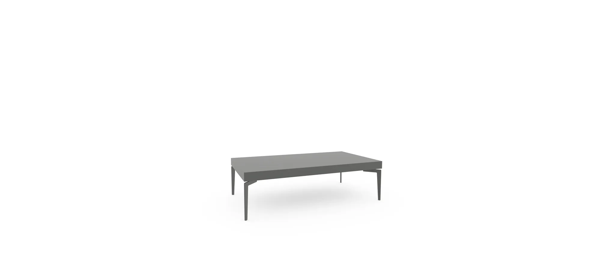Couchtisch Loretto - LHB ca. 110x32x60x cm, Lack, Anthrazit 200001