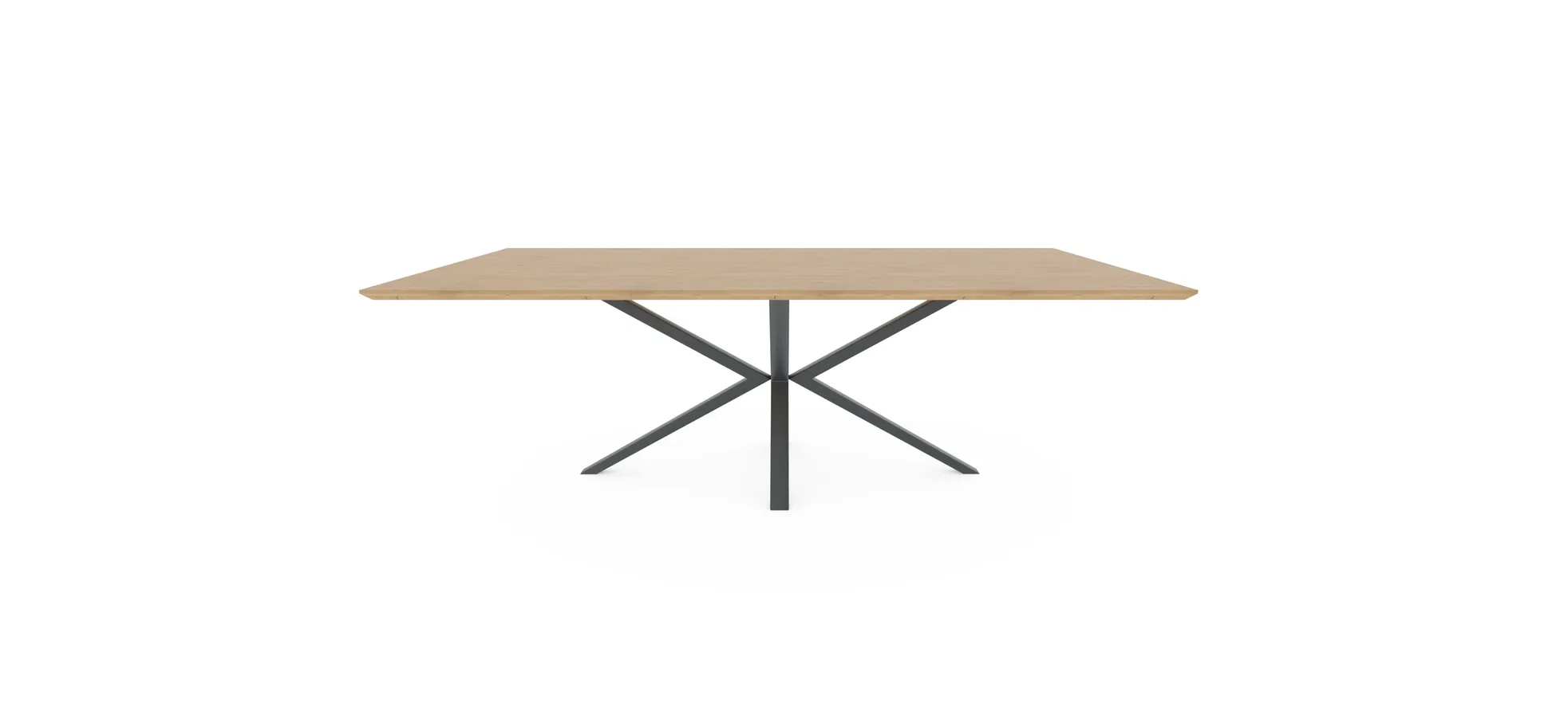 Esstisch Due Viso - LB ca. 200x100 cm, Wildeiche massiv, geölt