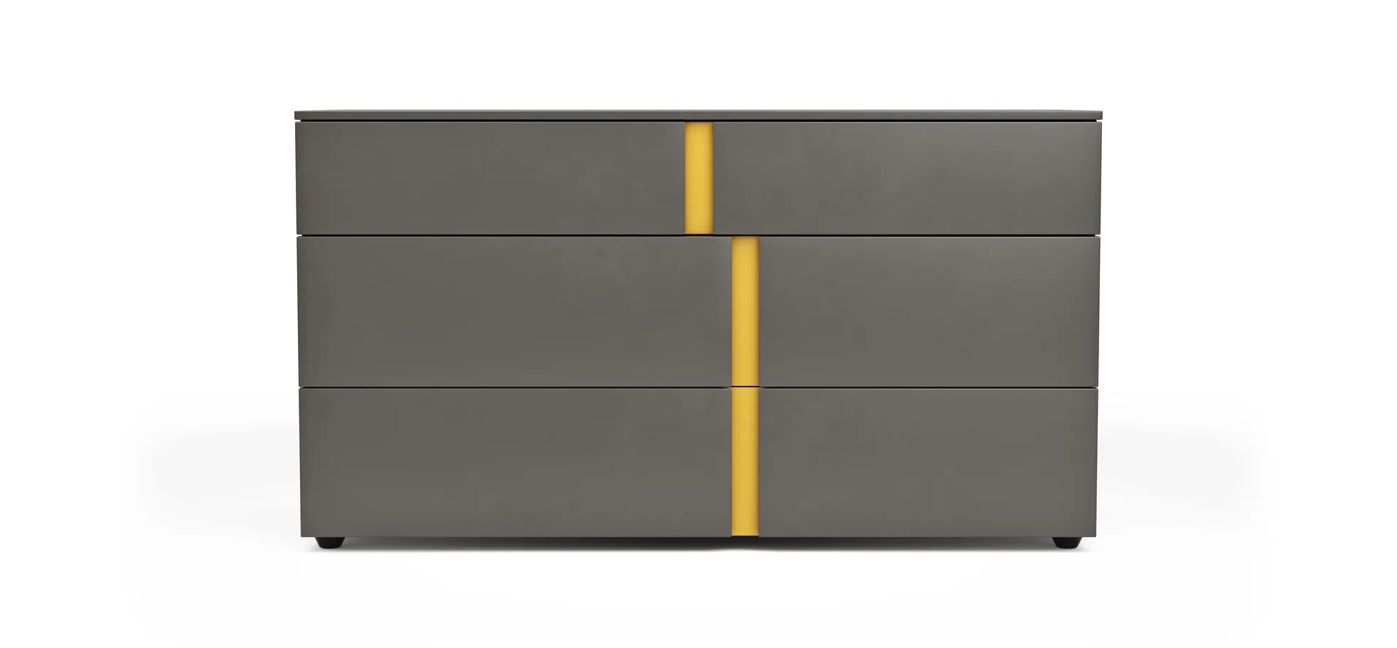 Kommode Loretto - BHT ca. 127x70x51 cm, Lack matt, Anthrazit