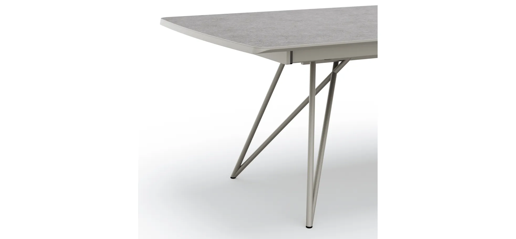 Esstisch Sedana - ausziehbar, LB ca. 200x100 cm, HPL, Grau