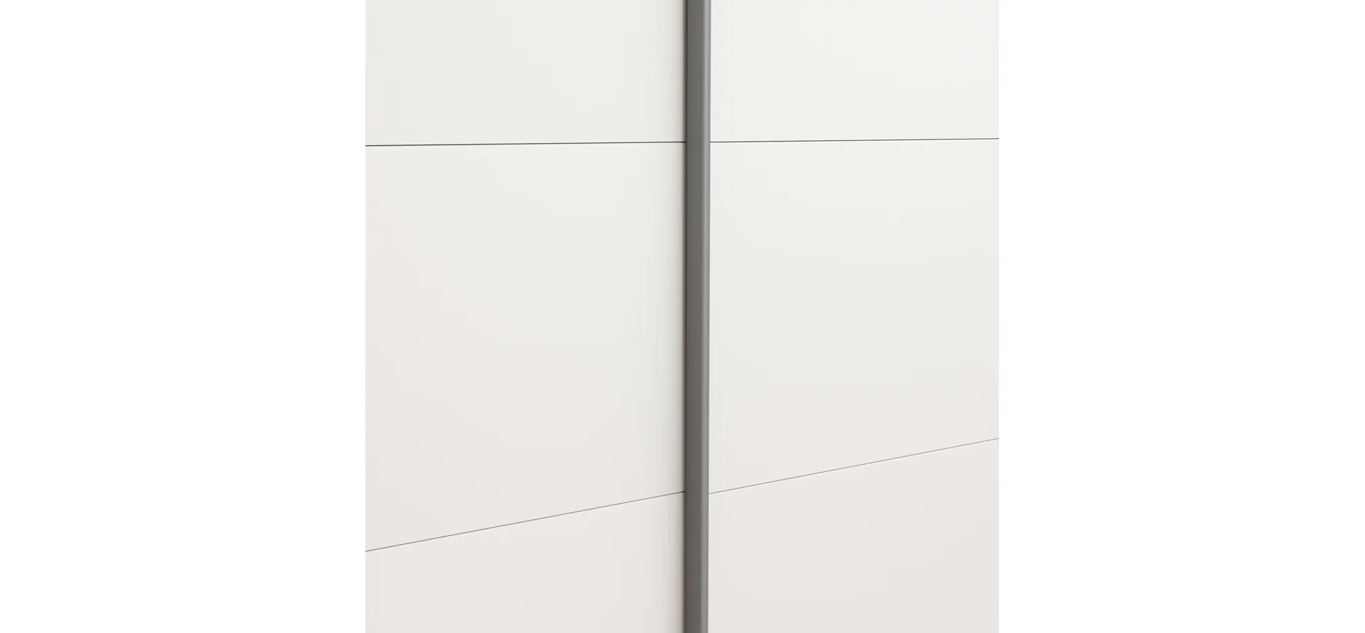 Schwebetürenschrank Viana - B ca. 241 cm, Lack, Weiß