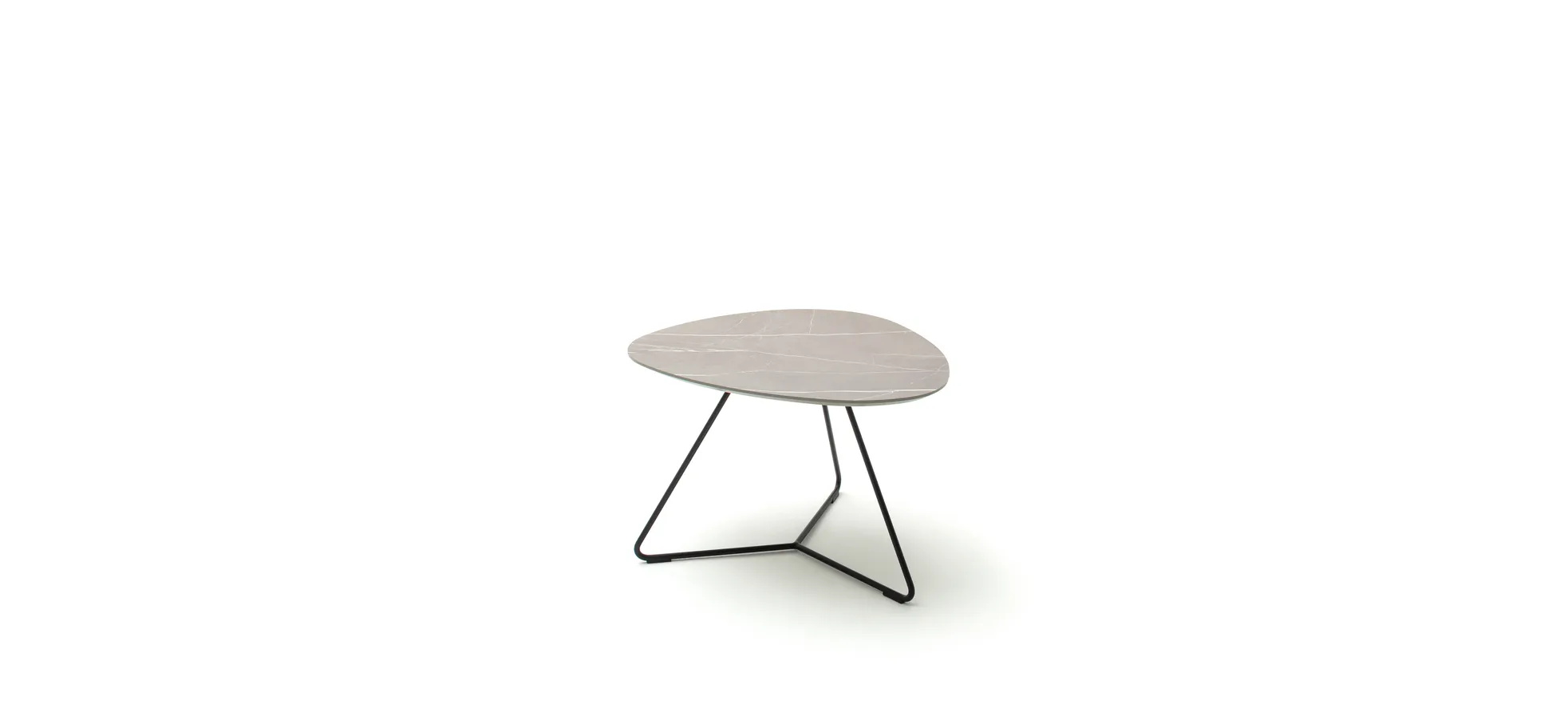 Couchtisch Fano - LBH ca. 67x60x43 cm, HPL Laminat, Granit 109066