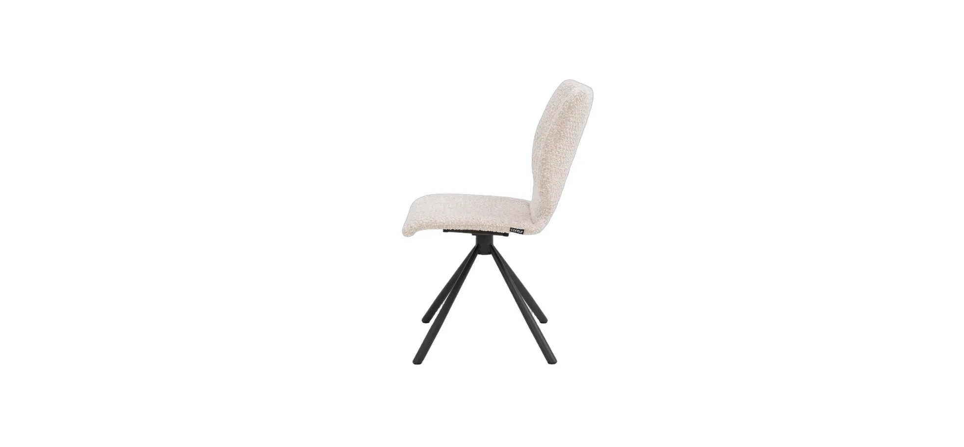 Stuhl Cupi - Stativ, Stoff, Ecru