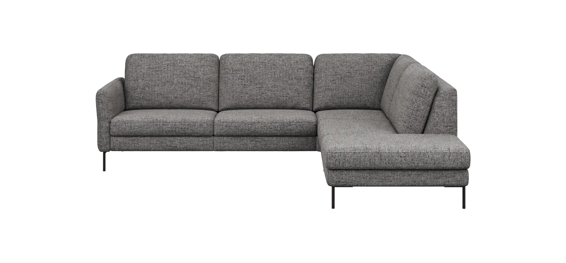 Ecksofa Enna - 3-Sitzer, Ecke rechts, Sitzvorzug (motorisch), Stoff, Graphit 109151