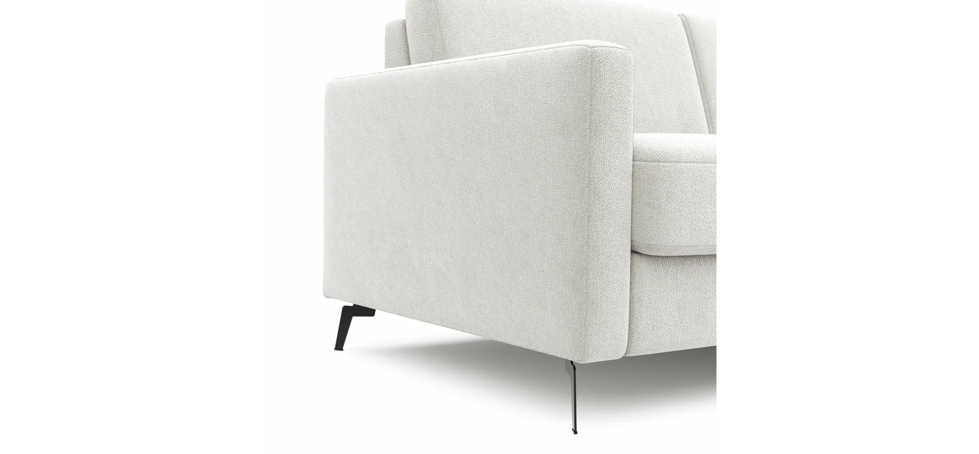 Schlafsofa Laredo - 2,5-Sitzer inkl. Schlaffunktion, Stoff, Offwhite