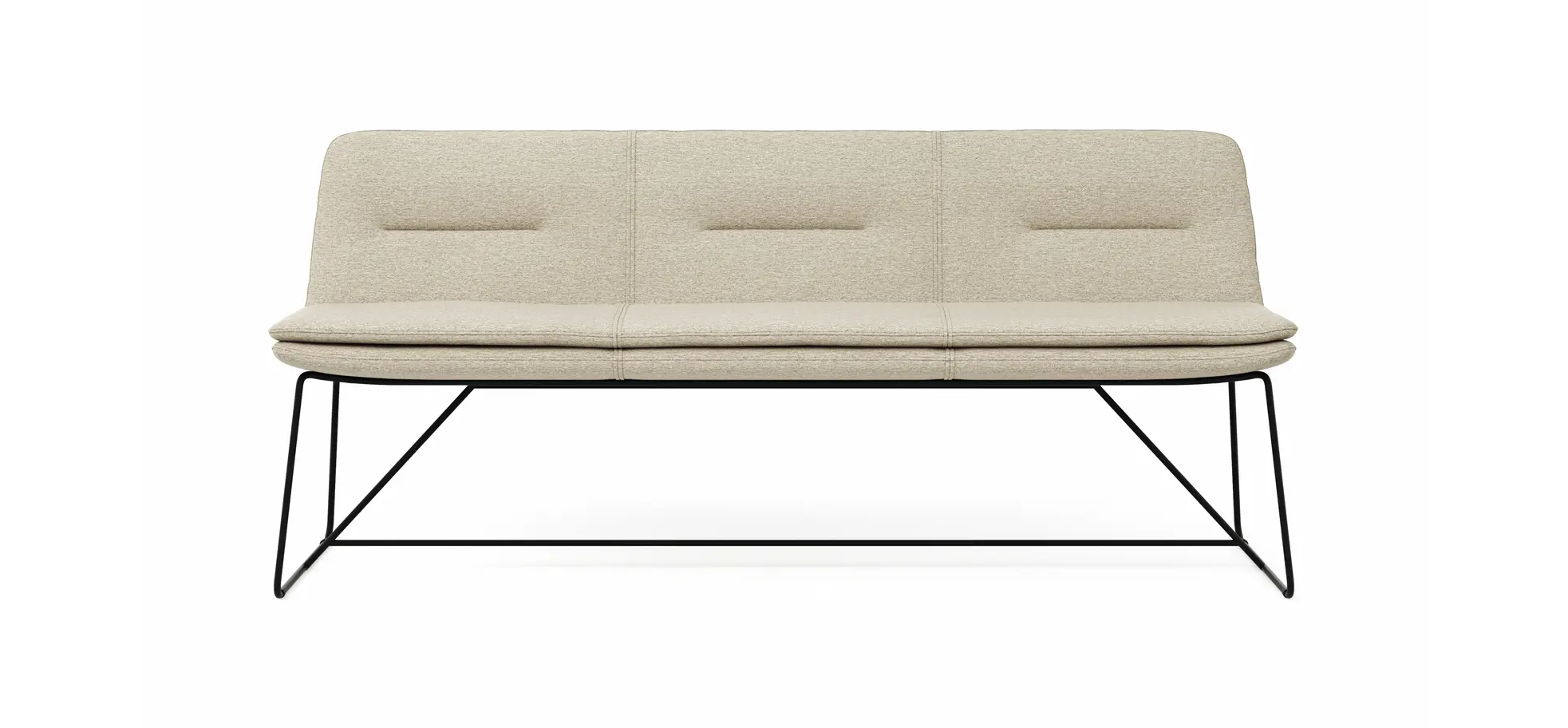 Polsterbank Macano - B ca. 200 cm, Stoff, Beige