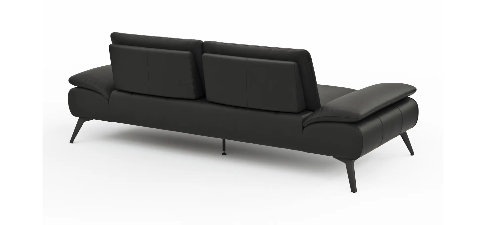 Sofa Collina - 3-Sitzer, Leder, Schwarz