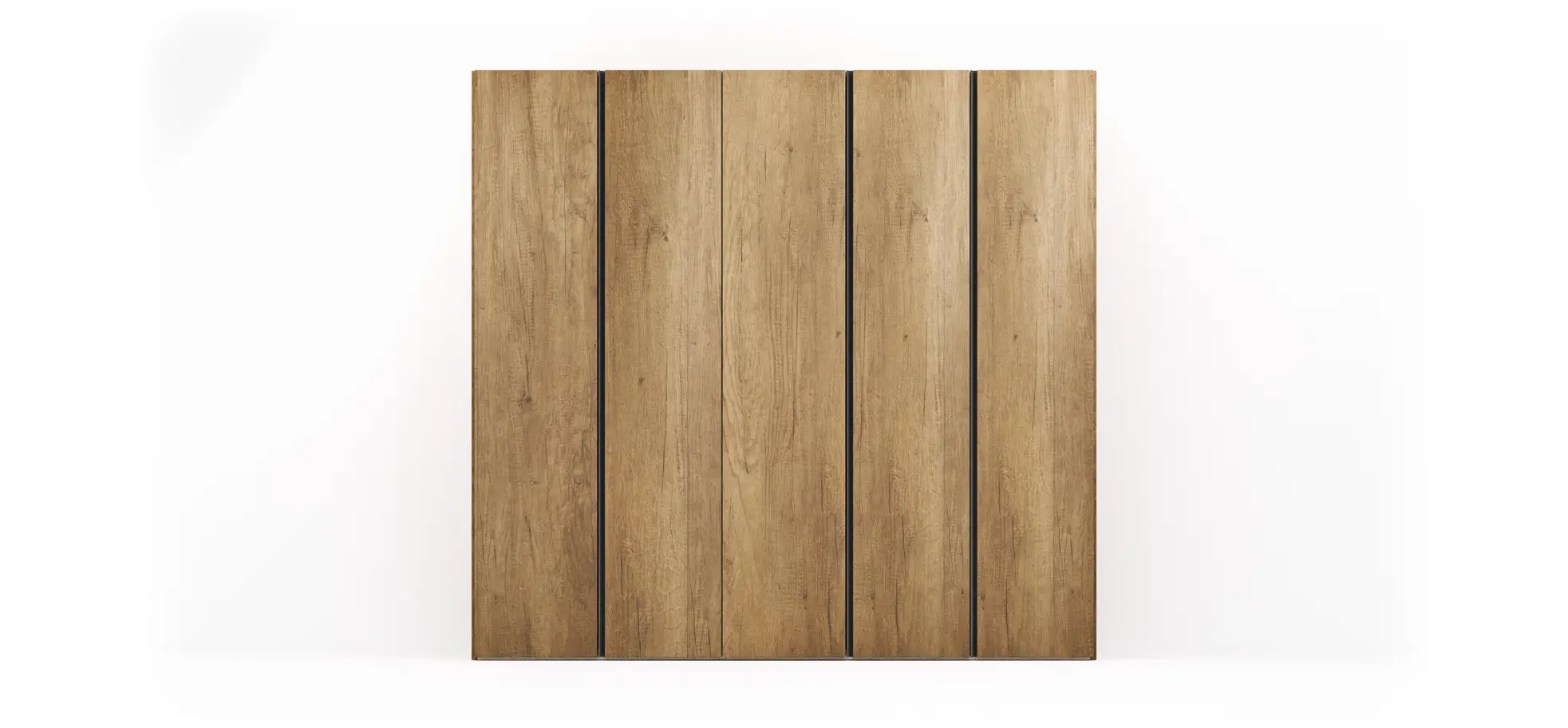 Drehtürenschrank Loretto - B ca. 254 cm, Melamin Astig hell