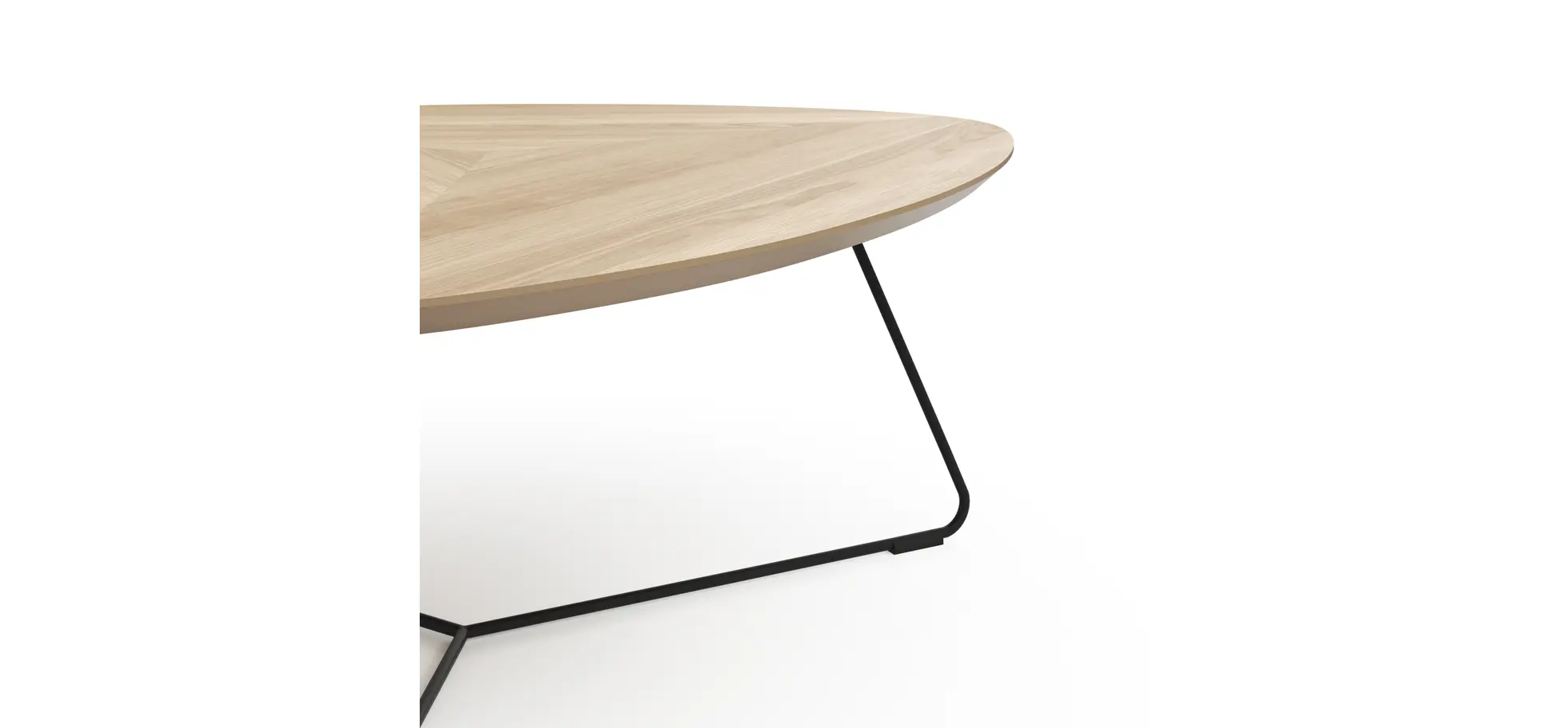 Couchtisch Fano - LBH ca. 87x78x33 cm, Eiche natur, Furnier