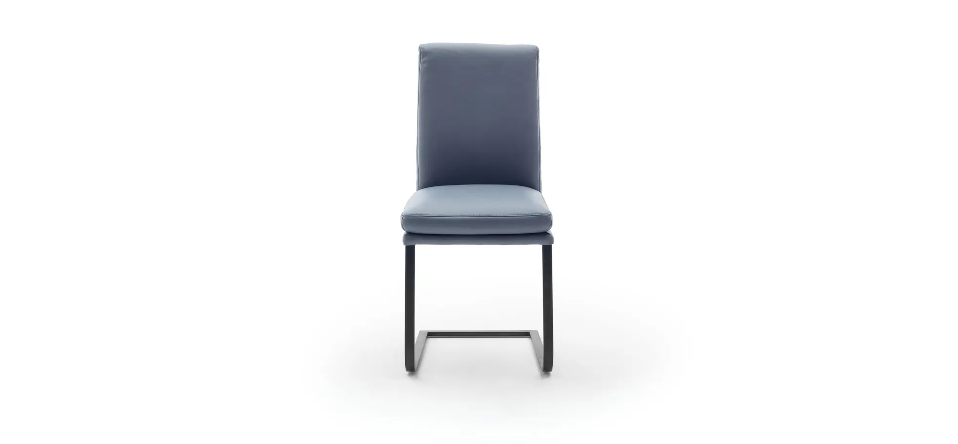 Freischwinger Valloni, Leder, Hellblau