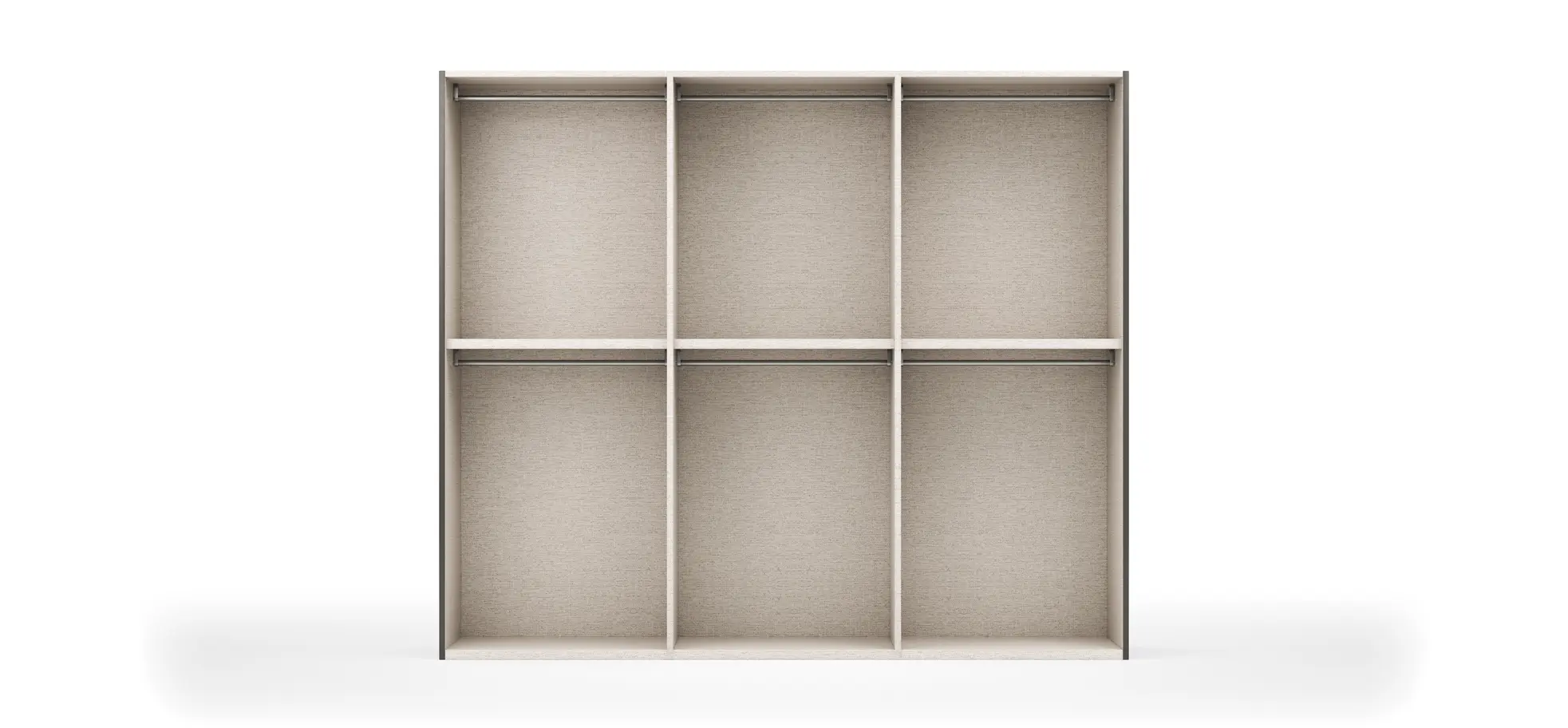 Drehtürenschrank Loretto - B ca. 280 cm, Melamin matt, Anthrazit