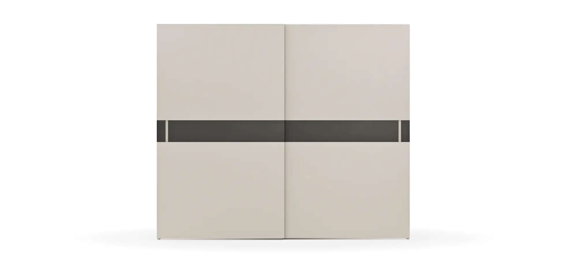 Schiebetürenschrank Loretto - B ca. 280 cm, Lack matt, Perlmutt