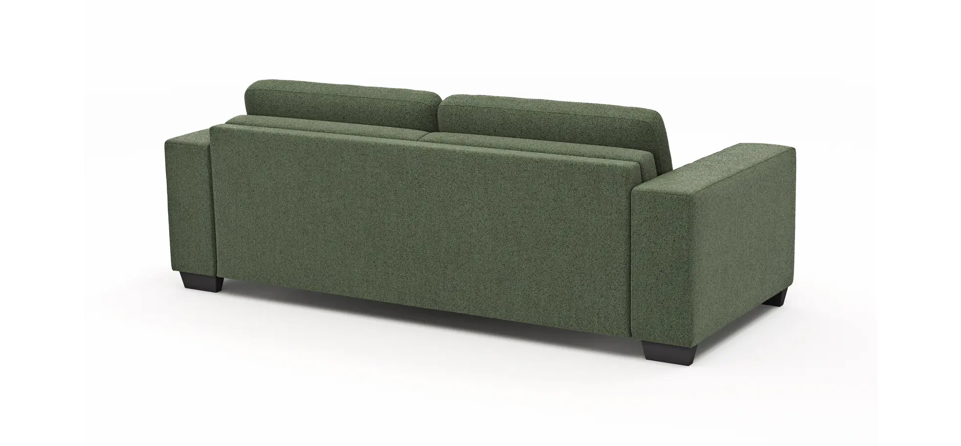 Sofa Nuoro - 3-Sitzer inkl. Schlaffunktion, Stoff, Olivgrün