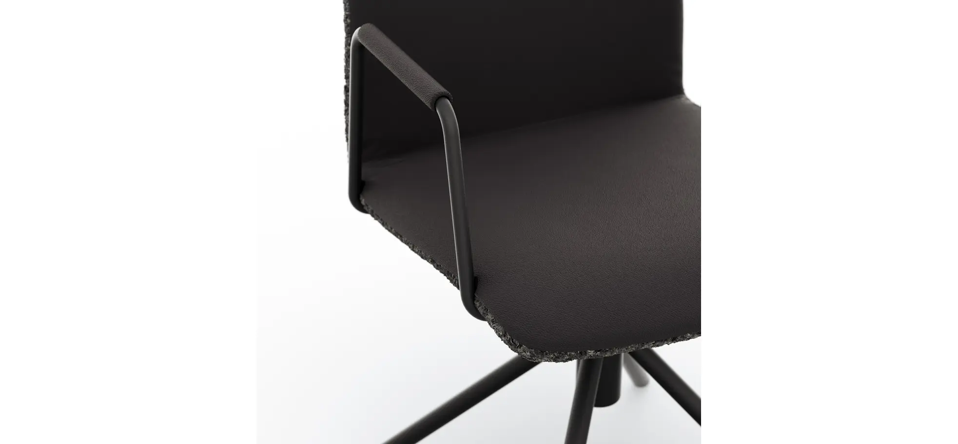 Armlehnstuhl Sedana - drehbar, Stoff, Dunkelgrau