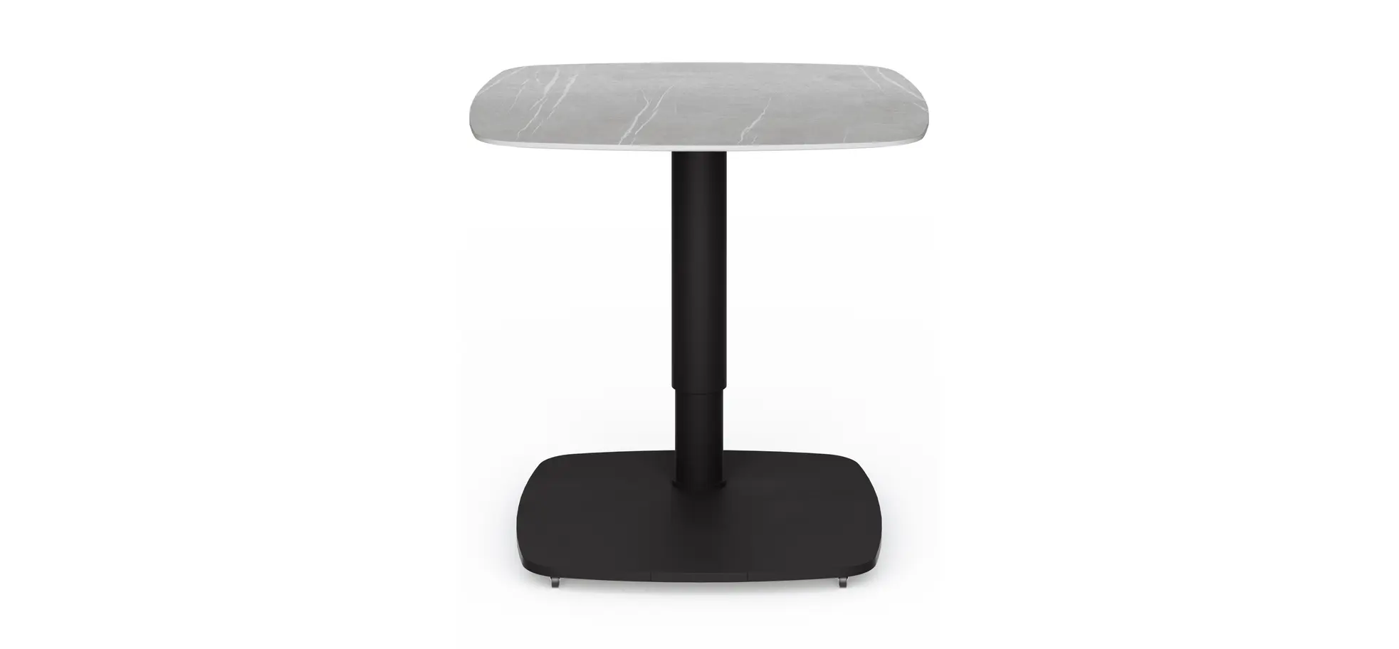 Beistelltisch Camas - LBH ca. 50x50x48 cm, Keramik, Dunkelgrau