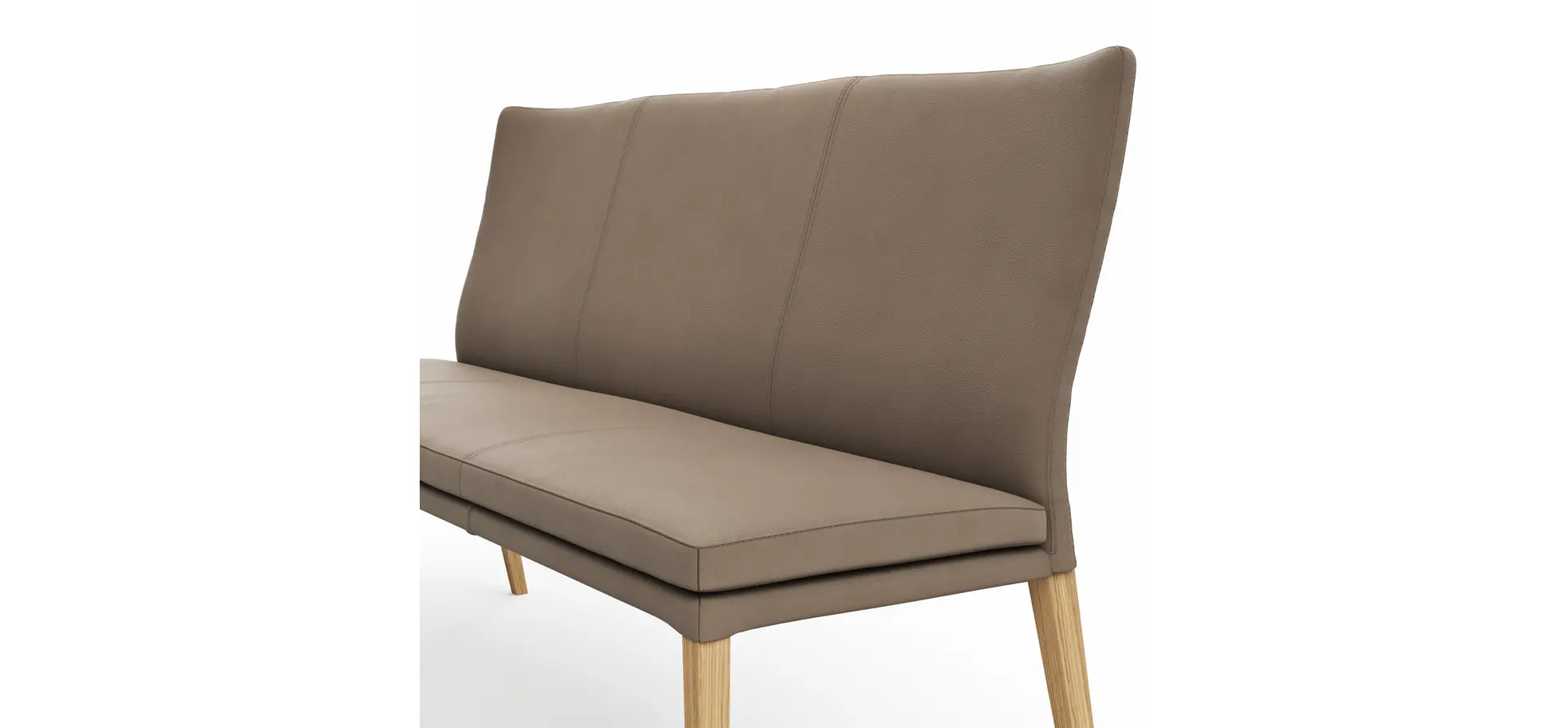 Polsterbank Tuma - Breite ca. 175 cm, Leder, Sand