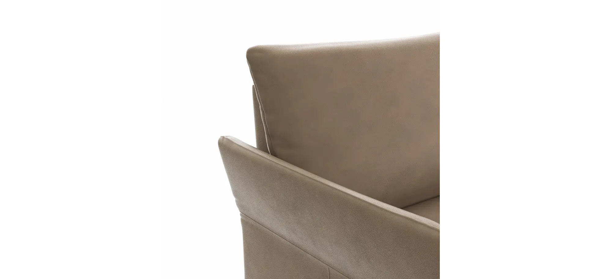 Sofa Rosario - 2-Sitzer, Leder, Rauchbraun