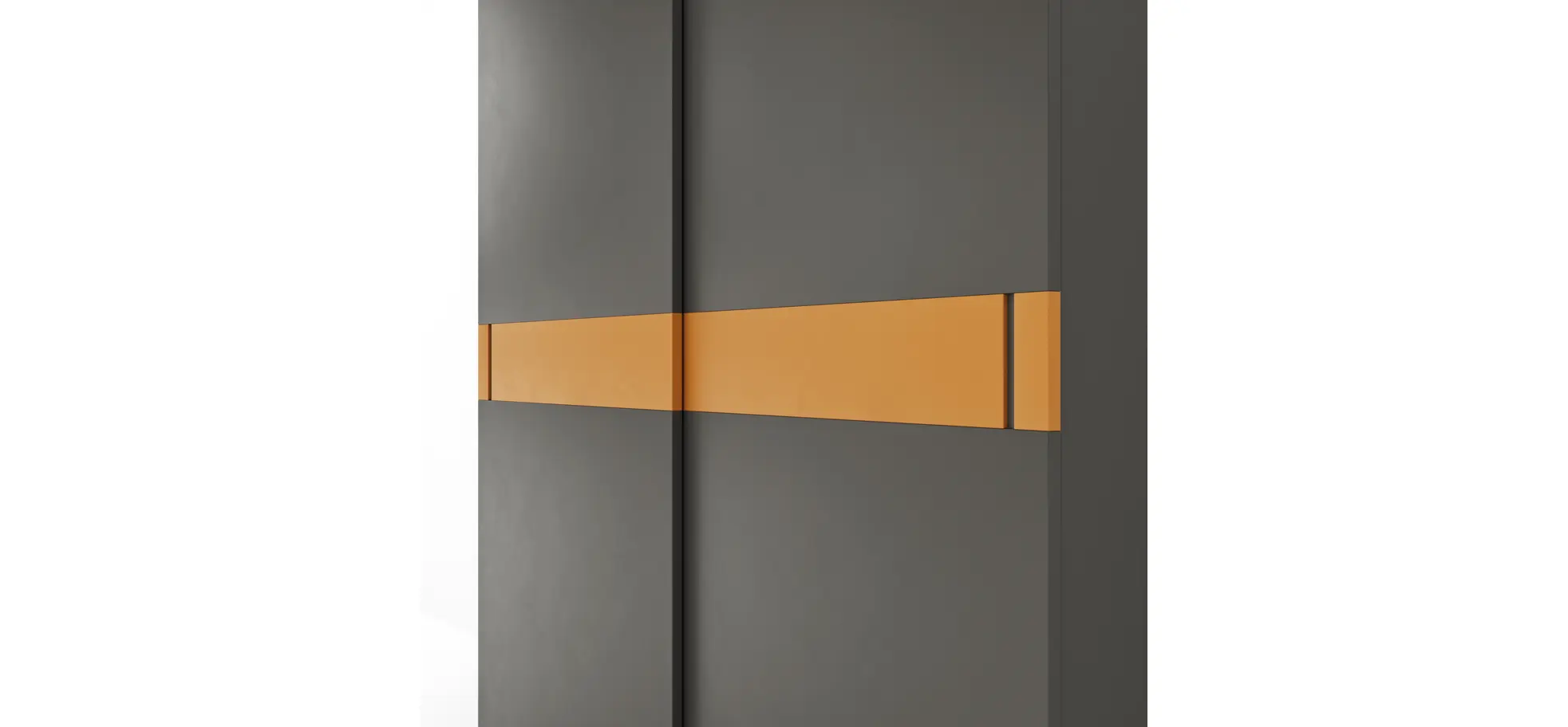 Schiebetürenschrank Loretto - B ca. 280 cm, Lack matt, Dunkelgrau