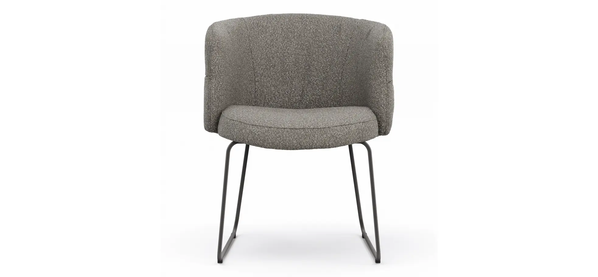 Armlehnstuhl Milana - Stoff, Grau