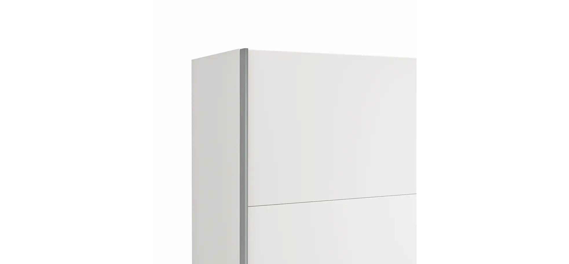 Schwebetürenschrank Viana - B ca. 301 cm, Lack, Weiß