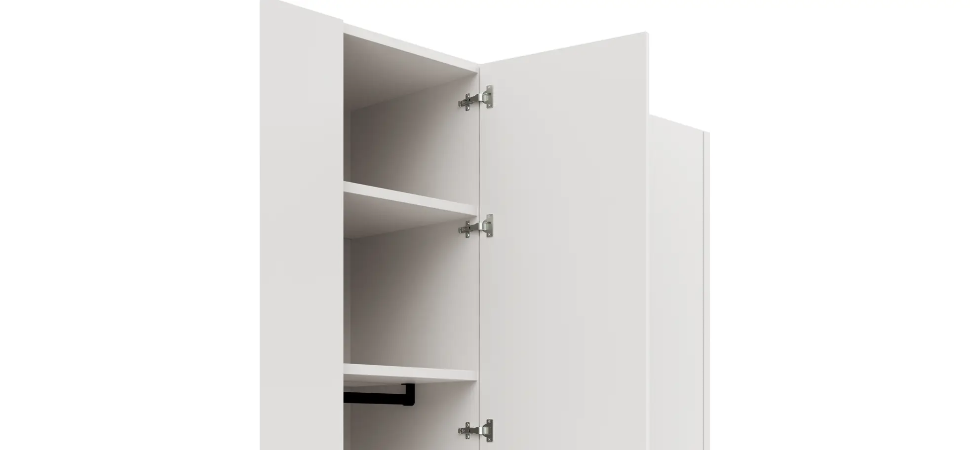 Drehtürenschrank Matera - BTH ca. 301x60x235 cm, Lack Matt, Weiß