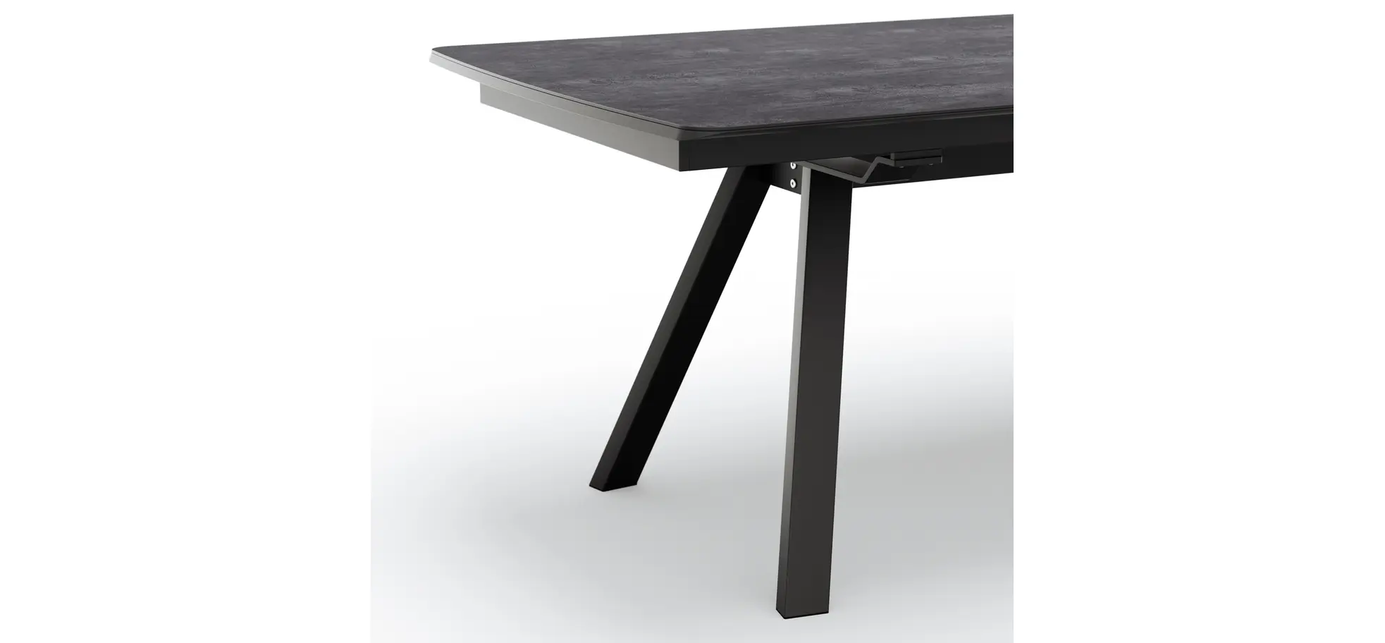 Esstisch Sedana - ausziehbar, LB ca. 200x100cm, Keramik, Schiefergrau